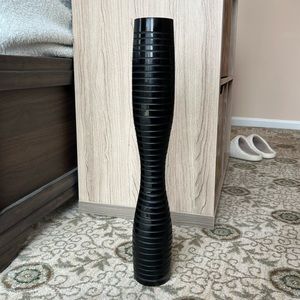 Tall black vase